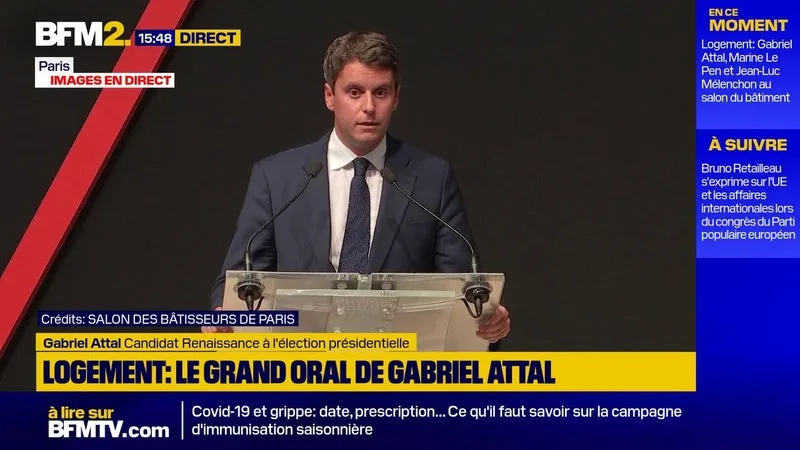 LOGEMENT: C’EST UN « GROS PLANTAGE ÉCONOMIQUE DANS LE MACRONISME », ESTIME GABRIEL ATTAL