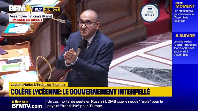 COLÈRE DES LYCÉENS: LAURENT NUÑEZ ASSURE QUE LES INTERVENTIONS POLICIÈRES SE FONT « TOUJOURS AVEC PROPORTIONNALITÉ »