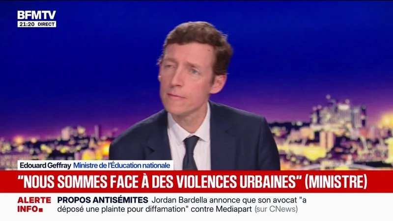 ÉCRITS ANTISÉMITES ATTRIBUÉS À JORDAN BARDELLA PAR MEDIAPART: « SI C’EST VRAI, JE TROUVERAIS ÇA PARTICULIÈREMENT NAUSÉABOND », EXPLIQUE ÉDOUARD GEFFRAY, MINISTRE DE L’ÉDUCATION NATIONALE