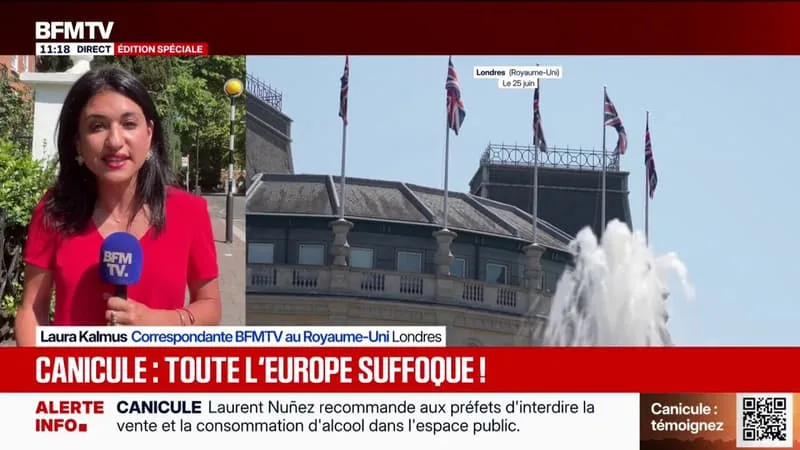 CANICULE: UNE GRANDE PARTIE DE L’EUROPE TOUCHÉE, DES CHALEURS RECORD AU ROYAUME-UNI