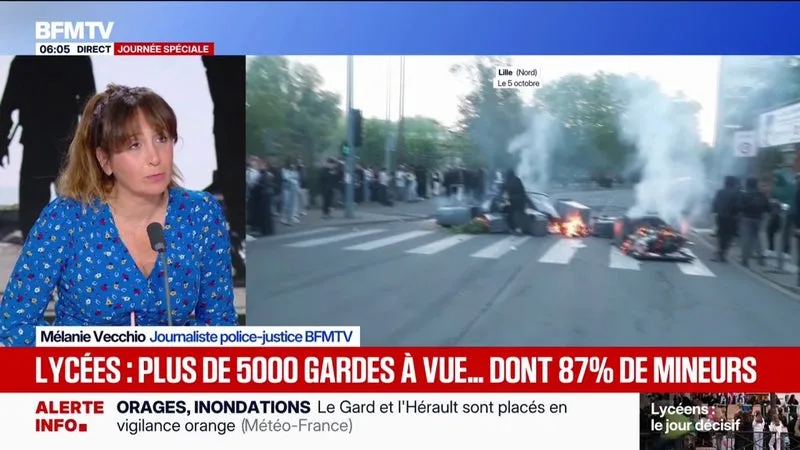 MOBILISATION DES LYCÉENS: 5.060 PERSONNES ONT ÉTÉ PLACÉES EN GARDE À VUE DONT 87% MINEURS