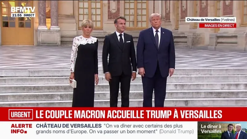 DÎNER ENTRE DONALD TRUMP ET EMMANUEL MACRON: L’ARRIVÉE DU PRÉSIDENT AMÉRICAIN AU CHÂTEAU DE VERSAILLES