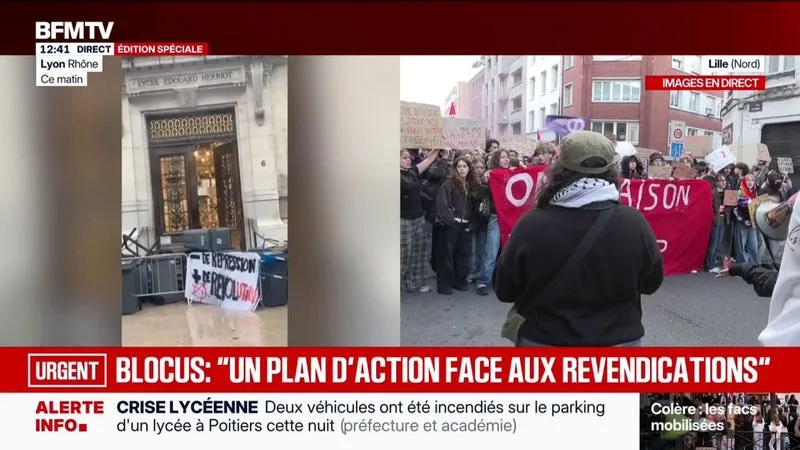 LYON: DES MORTIERS LANCÉS À L’ENTRÉE DU LYCÉE ÉDOUARD HERRIOT