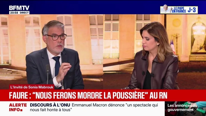« NOUS FERONS MORDRE LA POUSSIÈRE AU RN », PROMET OLIVIER FAURE, CANDIDAT À LA PRIMAIRE SOCIALISTE