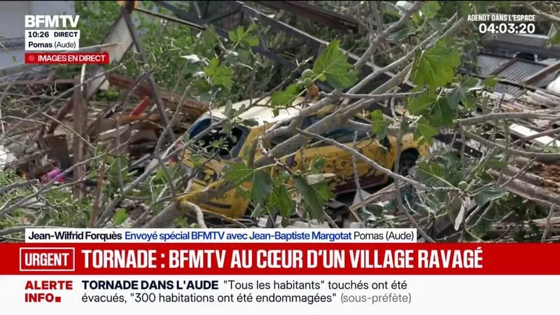 TORNADE DANS L’AUDE: DE NOMBREUX ARBRES SECTIONNÉS PAR LA FORCE DES VENTS