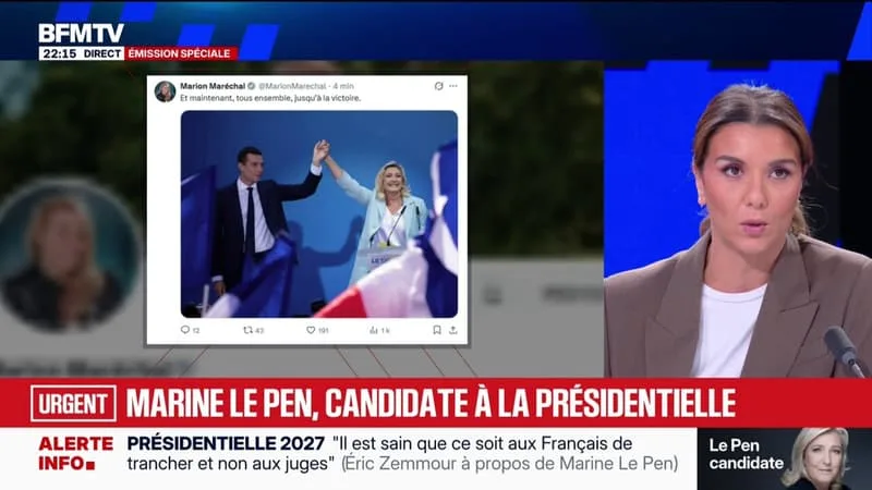 MARINE LE PEN CANDIDATE À L’ÉLECTION PRÉSIDENTIELLE: LES RÉACTIONS DES DIFFÉRENTS PARTIS POLITIQUES
