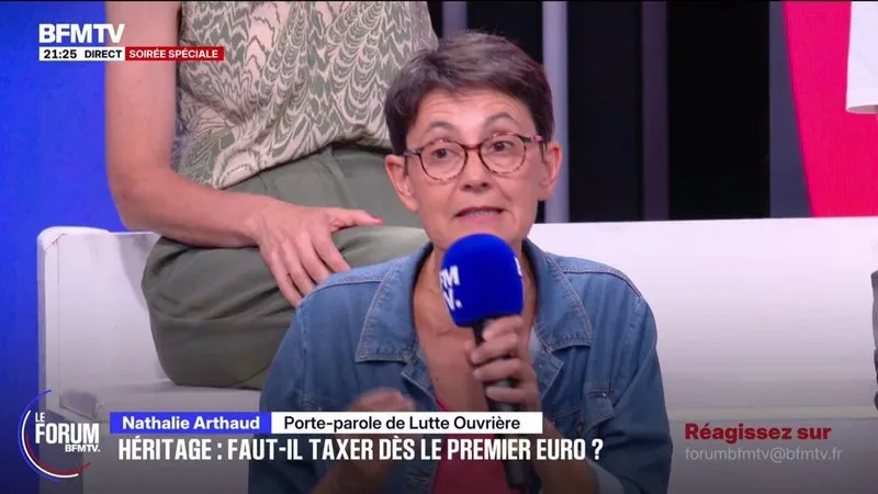 FORUM BFMTV – NATHALIE ARTHAUD, CANDIDATE LO VEUT « ABOLIR L’HÉRITAGE SUR LES GRANDES ENTREPRISES »