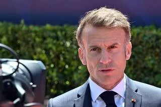 EMMANUEL MACRON, INVITÉ DU JOURNAL DE 13 H DE TF1 LUNDI, EN MARGE DU SOMMET DU G7