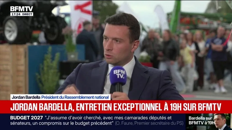 « MA PREMIÈRE DÉCISION SI JE SUIS CHEF DU GOUVERNEMENT SERA DE SUPPRIMER UNE MYRIADE DE 120 TAXES ET IMPÔTS », ANNONCE JORDAN BARDELLA, PRÉSIDENT DU RN