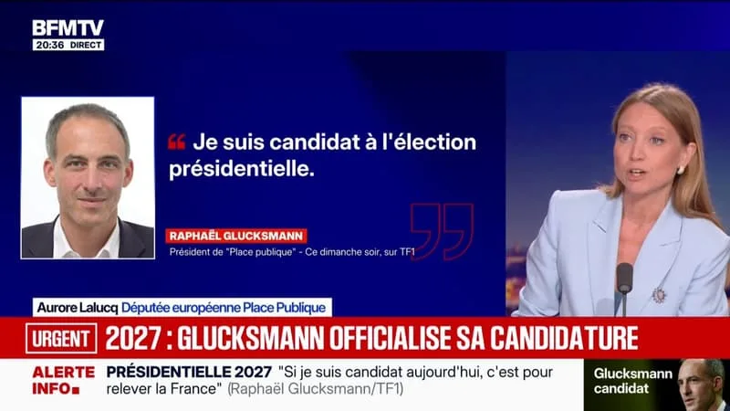 RAPHAËL GLUCKSMANN CANDIDAT À L’ÉLECTION PRÉSIDENTIELLE: « C’ÉTAIT UNE CANDIDATURE TRÈS ATTENDUE », DÉCLARE AURORE LALUCQ, DÉPUTÉE EUROPÉENNE PLACE PUBLIQUE