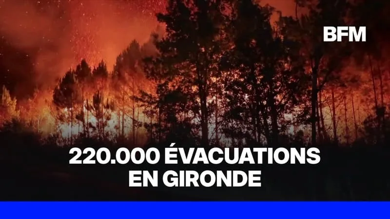 INCENDIE EN GIRONDE: 42.000 HECTARES DE « SURFACE BRÛLÉE », LE FEU À 15 KM DE BORDEAUX