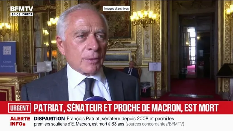 LE SÉNATEUR FRANÇOIS PATRIAT EST MORT À L’ÂGE DE 83 ANS