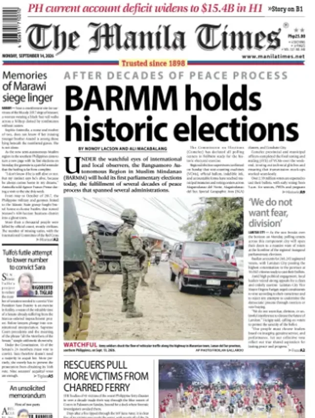 PHILIPPINES : DES ÉLECTIONS “HISTORIQUES” DANS LA RÉGION AUTONOME DU BANGSAMORO