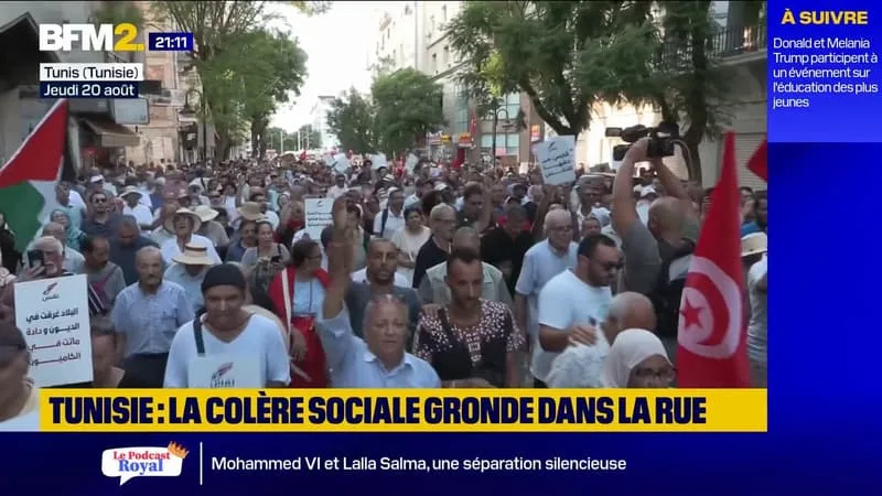 TUNISIE: MANIFESTATION CONTRE LE GOUVERNEMENT ET LES PÉNURIES D’EAU