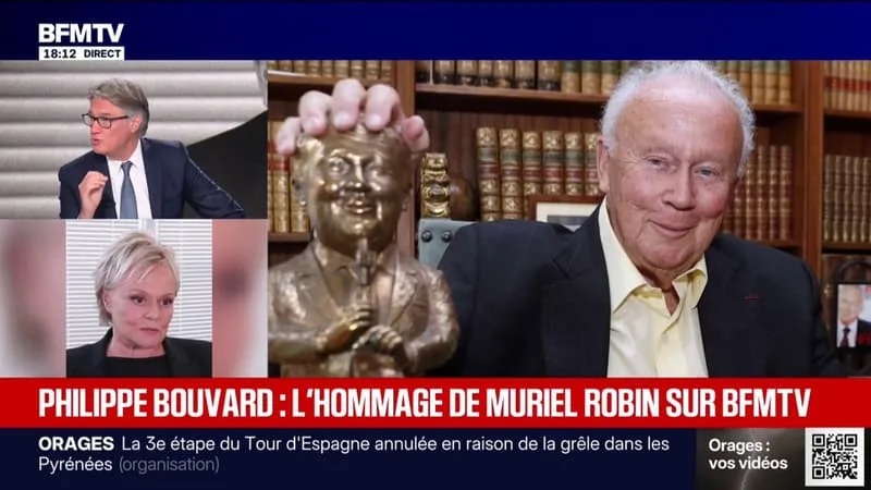 « IL AVAIT LE GOÛT DU GRAND PUBLIC »: MURIEL ROBIN, HUMORISTE ET COMÉDIENNE, REND HOMMAGE À PHILIPPE BOUVARD SUR BFMTV