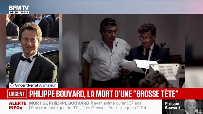 « PHILIPPE ÉTAIT UN DES HONNEURS DU JOURNALISME »: VINCENT PERROT, JOURNALISTE ET ANIMATEUR, REND HOMMAGE À SON AMI PHILIPPE BOUVARD, MORT À 96 ANS