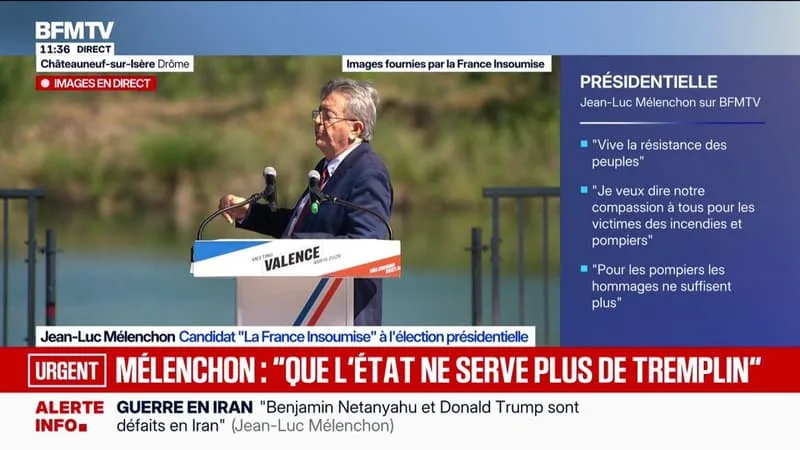 « LA MAISON FRANCE, LA RÉPUBLIQUE, SE DISLOQUE ET ELLE BRÛLE », ESTIME JEAN-LUC MÉLENCHON, CANDIDAT LFI À LA PRÉSIDENTIELLE