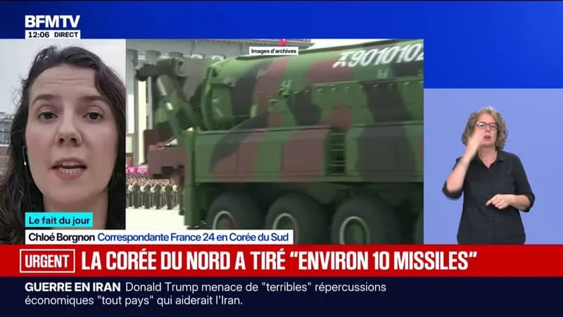 LA CORÉE DU NORD A TIRÉ « ENVIRON 10 MISSILES BALISTIQUES DE COURTE PORTÉE »