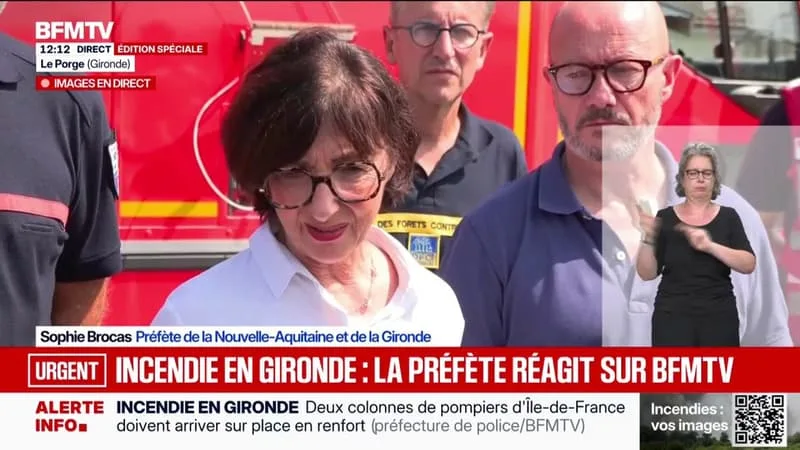 INCENDIE EN GIRONDE: « NOUS SOMMES EN TRAIN D’ÉVACUER, À TITRE PRÉVENTIF, 8.800 PERSONNES », ANNONCE LA PRÉFÈTE SOPHIE BROCAS