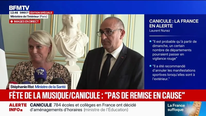 FÊTE DE LA MUSIQUE: EN CONSOMMANT DE L’ALCOOL AVEC CES FORTES CHALEURS, « ON EST DEUX À TROIS FOIS PLUS DÉSHYDRATÉS », EXPLIQUE LA MINISTRE DE LA SANTÉ