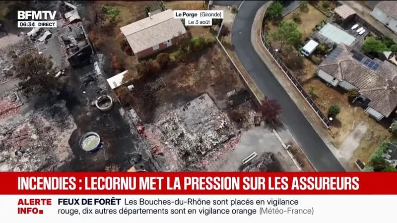 INCENDIES: SÉBASTIEN LECORNU MET LA PRESSION SUR LES ASSUREURS