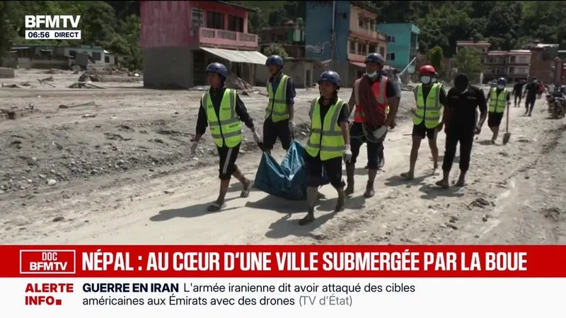 CRUE AU NÉPAL: BFMTV AU CŒUR D’UNE VILLE ENTIÈREMENT SOUS LA BOUE, 5 JOURS APRÈS LA CATASTROPHE