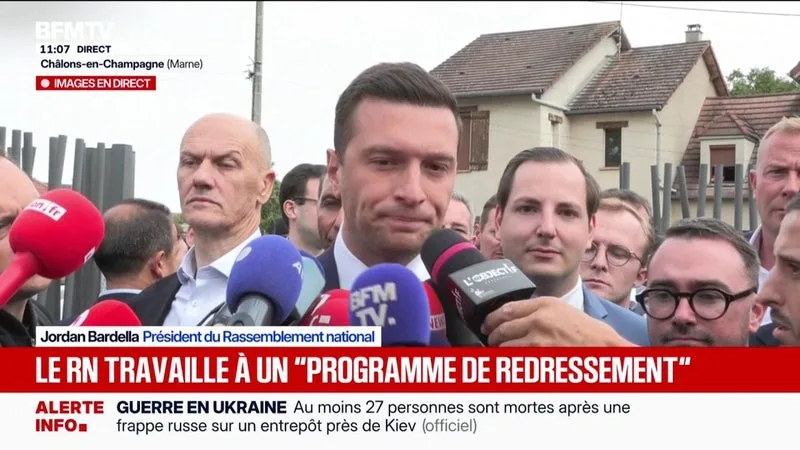 PRÉSIDENTIELLE: LE PRÉSIDENT DU RN JORDAN BARDELLA ASSURE QU’IL METTRA « TOUTE SON ÉNERGIE » POUR QUE MARINE LE PEN L’EMPORTE EN 2027