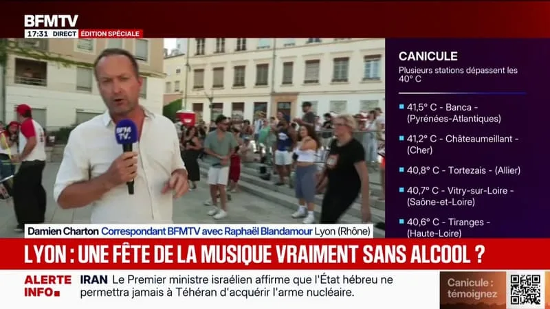 À LYON, LA FÊTE DE LA MUSIQUE VA COMMENCER UN PEU PLUS TARD POUR ÉVITER LES COUPS DE CHALEUR