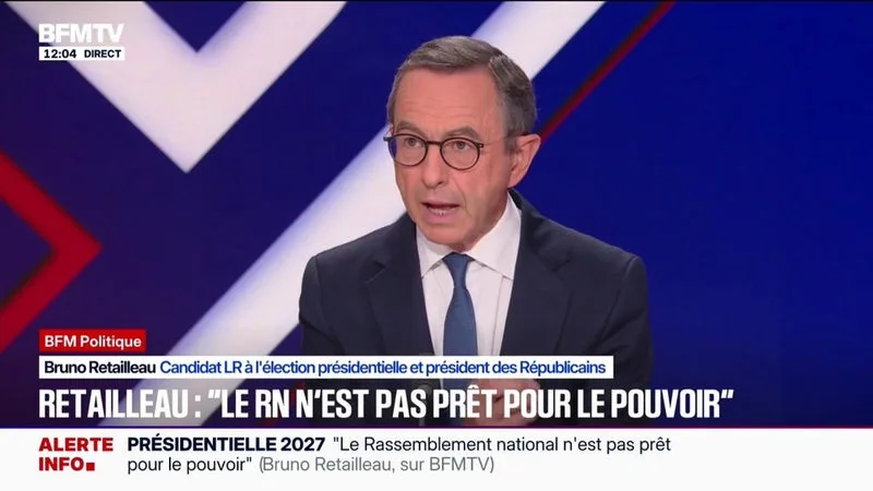 JORDAN BARDELLA AUX CÔTÉS DE NIGEL FARAGE: « S’AFFICHER AVEC QUELQU’UN QUI NE VEUT PLUS D’EUROPE, C’EST UN MESSAGE », ESTIME BRUNO RETAILLEAU, CANDIDAT LR À L’ÉLECTION PRÉSIDENTIELLE