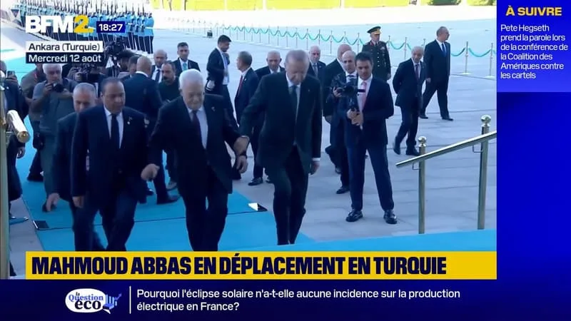 MAHMOUD ABBAS RENCONTRE SON HOMOLOGUE TURC, RECEP TAYYIP ERDOGAN À ANKARA