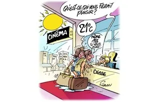 LE DESSIN DE CHAUNU : LA FRÉQUENTATION DES SALLES DE CINÉMA CLIMATISÉES BOOSTÉE PAR LES FORTES CHALEURS