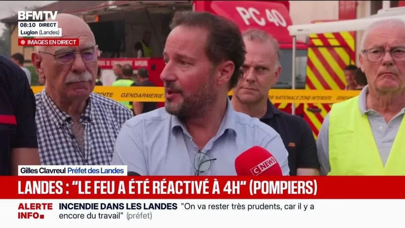 INCENDIE DANS LES LANDES: « AUCUNE HABITATION TOUCHÉE », ASSURE LE PRÉFET
