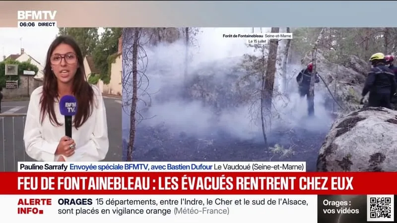 INCENDIES DE FONTAINEBLEAU: LE FEU EST FIXÉ, CERTAINS RIVERAINS ÉVACUÉS COMMENCENT À RETROUVER LEURS HABITATIONS