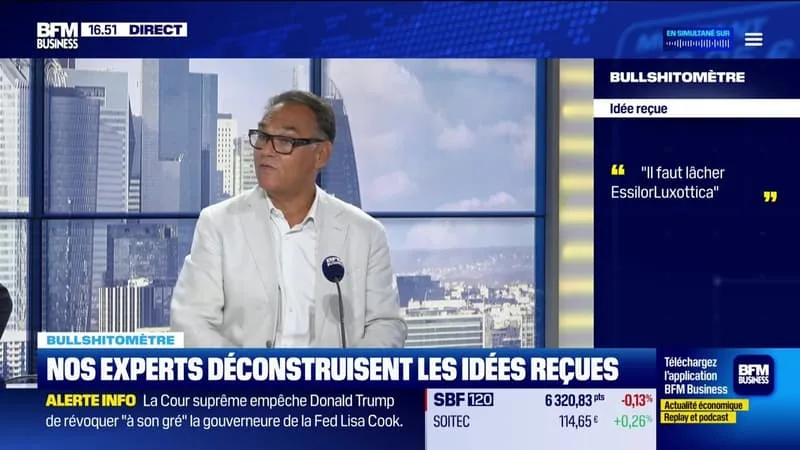 BULLSHITOMÈTRE : « IL FAUT LÂCHER ESSILORLUXOTTICA » – FAUX RÉPOND ÉRIC LEWIN – 29/06