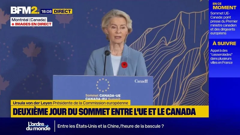 SOMMET UE-CANADA: « NOUS AVONS CONVENU DE LA PARTICIPATION DU CANADA À NOTRE PRÊT DE SOUTIEN À L’UKRAINE DE 90 MILLIARDS D’EUROS », ANNONCE LA PRÉSIDENTE DE LA COMMISSION EUROPÉENNE