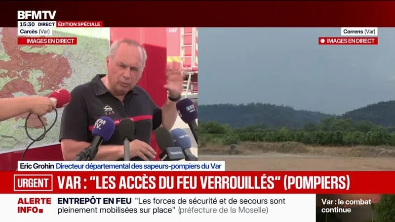 INCENDIE DANS LE VAR: « ON A DÉFENDU DES CENTAINES ET DES CENTAINES DE MAISONS », AFFIRME LE DIRECTEUR DU SDIS