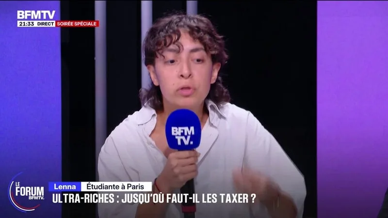 FORUM BFMTV – HÉRITAGE: « QUAND ON SUPPRIME DES AIDES, ON PREND L’ARGENT CHEZ LES PRÉCAIRES, MAIS ON REFUSE DE TAXER LES GRANDES FORTUNES », DÉNONCE LENNA, ÉTUDIANTE