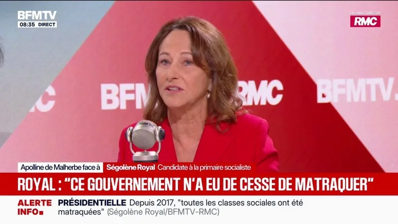 CROISSANCE: “ILS ONT TOUT CASSÉ PAR INCOMPÉTENCE (…) DONC IL VA FALLOIR REMONTER LA PENTE”, RÉAGIT SÉGOLÈNE ROYAL, CANDIDATE À LA PRIMAIRE SOCIALISTE, AUX POLITIQUES MENÉES PAR LE GOUVERNEMENT