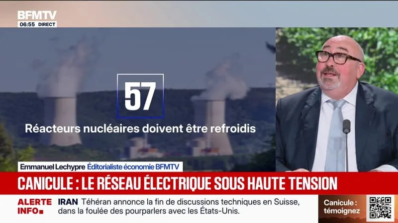 CANICULE: EDF ALERTE SUR DE POSSIBLES BAISSES DE PRODUCTION D’ÉLECTRICITÉ DANS LE PARC NUCLÉAIRE