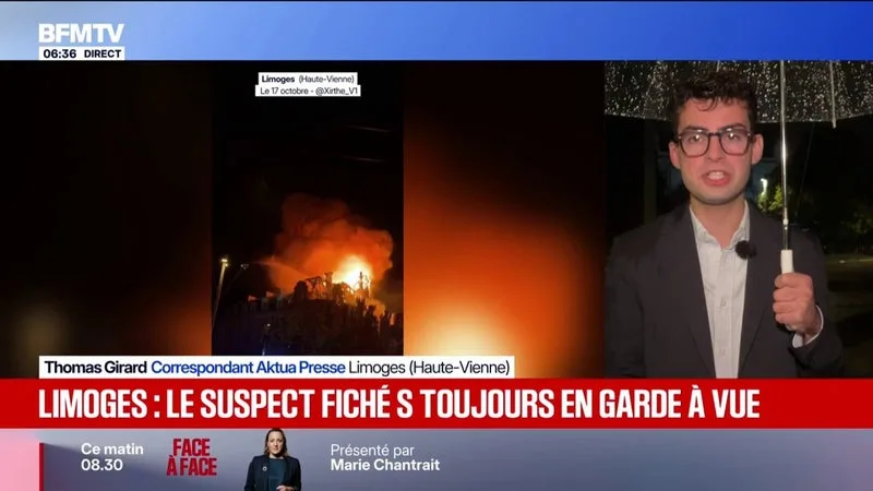 INCENDIE DE LA MAIRIE DE LIMOGES: LA GARDE À VUE DU SUSPECT PROLONGÉE