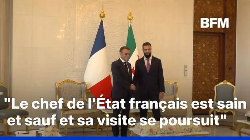 APRÈS LES DEUX EXPLOSIONS À DAMAS, EMMANUEL MACRON POURSUIT SA VISITE D’ÉTAT AUX CÔTÉS DU PRÉSIDENT SYRIEN