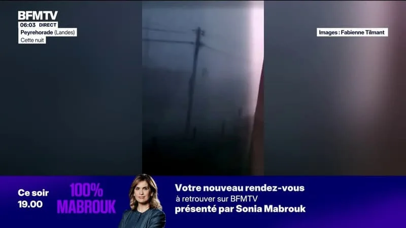 DE VIOLENTS ORAGES ONT BALAYÉ LES LANDES, 7.500 FOYERS SONT PRIVÉS D’ÉLECTRICITÉ