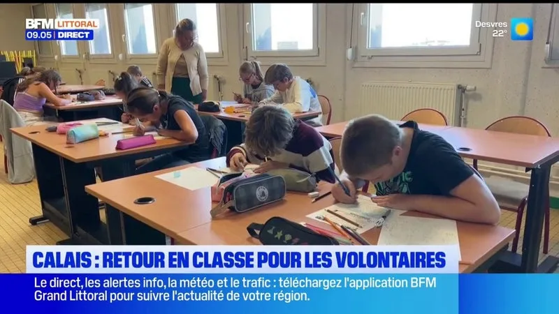 CALAIS : RETOUR EN CLASSE CETTE SEMAINE POUR LES VOLONTAIRES