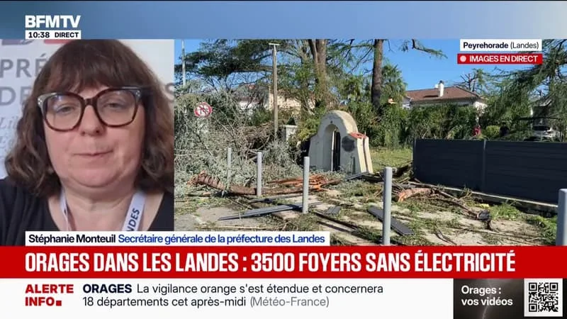 ORAGES: « LE RESTE DU TRAFIC FERROVIAIRE A REPRIS ET REFONCTIONNE, MAIS ON A ENCORE UNE PARTIE AU SUD DE DAX QUI EST ENCORE EN DIFFICULTÉ », RAPPORTE LA SECRÉTAIRE DE LA PRÉFECTURE DES LANDES