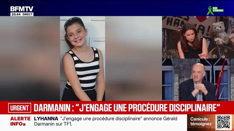 AFFAIRE LYHANNA: GÉRALD DARMANIN ANNONCE « ENGAGER UNE PROCÉDURE DISCIPLINAIRE »