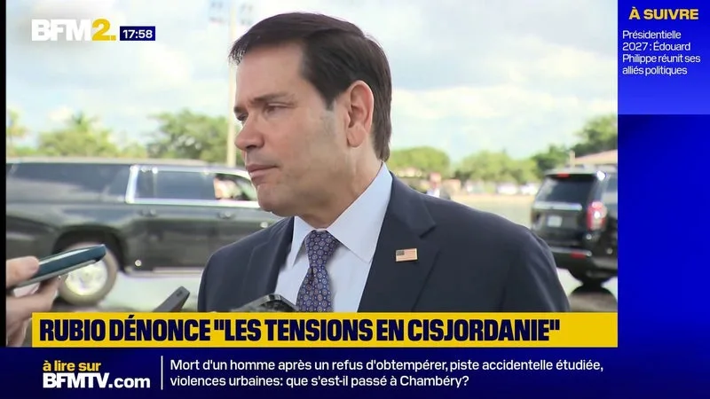 MARCO RUBIO DÉNONCE « LES TENSIONS EN CISJORDANIE », MAIS EXCLUT DES SANCTIONS CONTRE LA COLONISATION ISRAÉLIENNE