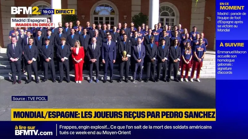 MONDIAL 2026: LES CHAMPIONS REÇUS PAR PEDRO SÁNCHEZ À MADRID