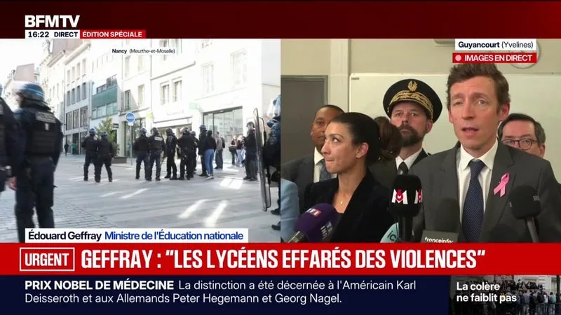 RENCONTRE AVEC DES LYCÉENS: « ILS SONT GLOBALEMENT EFFARÉS DES VIOLENCES », EXPLIQUE LE MINISTRE DE L’ÉDUCATION NATIONALE