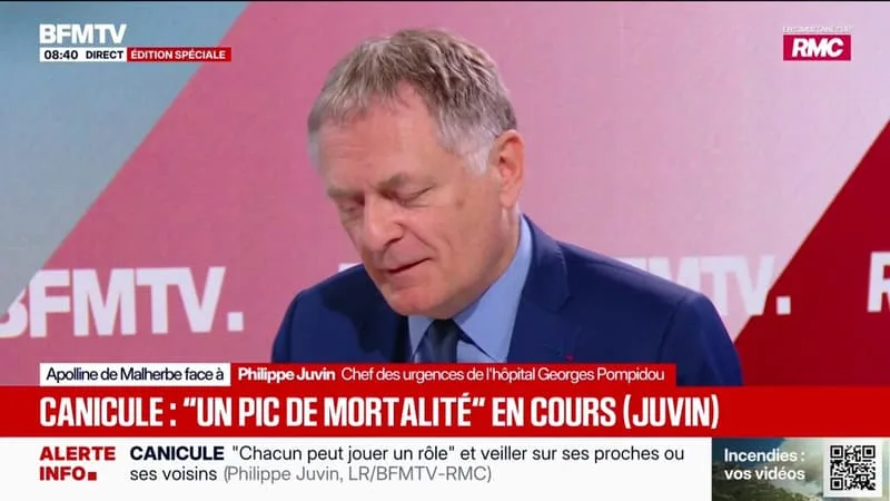 CANICULE: « ON NE FORME PAS SUFFISAMMENT DE PERSONNELS DE SANTÉ, NOUS N’AVONS PAS DE MARGE DE MANŒUVRE », ASSURE PHILIPPE JUVIN, CHEF DES URGENCES DE L’HÔPITAL GEORGES POMPIDOU ET DÉPUTÉ LR