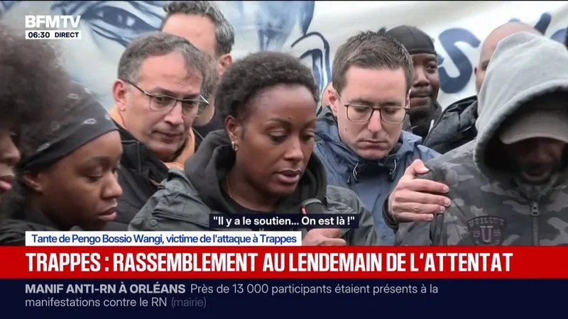 À TRAPPES, LE RECUEILLEMENT AU LENDEMAIN DE L’ATTENTAT TERRORISTE RACISTE